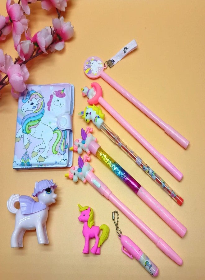 Tera13 TERA 13 Stationary Combo Set (Pack of 8 Items) Unicorn Stationery Items for Kids, Diary with Pen, Pen Pencil Eraser Kit, Stationery Set for Girls Return Gifts for Kids - Image 3